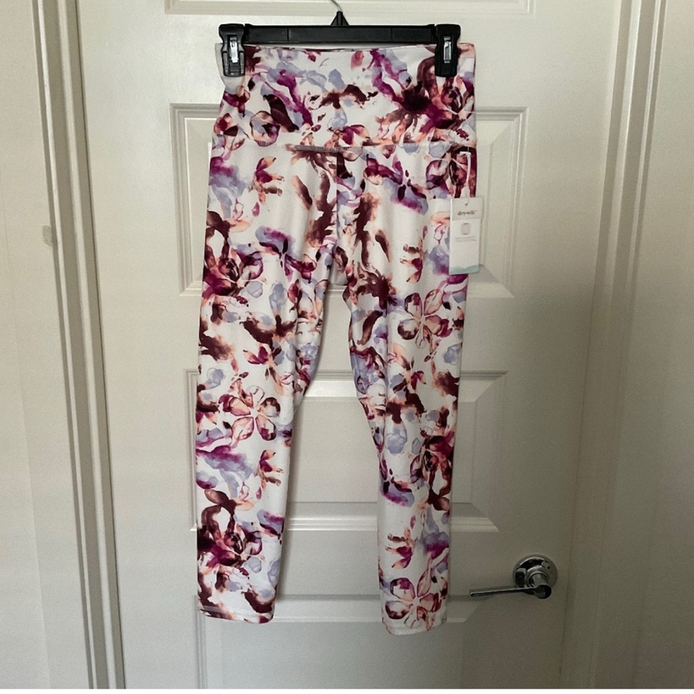 Balance Collection Crushed Violet Watercolor High Rise Leggings - Size Medium